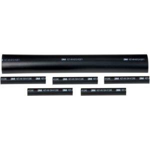 Kit de jonction thermorétractable noir pour câbles 0,6 1 kV avec gaine principale et tubes secondaires