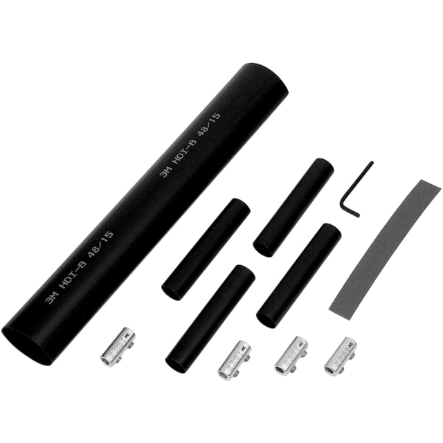 3M Kit de jonction thermorétractable Kit thermorétractable pour jonction de câbles 5x6 à 35 mm² avec gaines noires et cosses