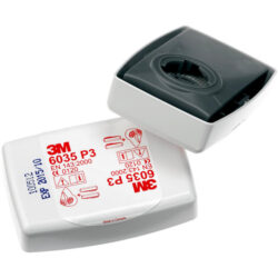 Détails visibles de Filtre à particules P3 R anti-poussières 6035 pour Masques