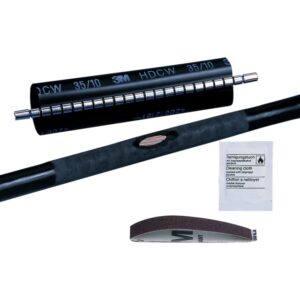 Manchette thermorétractable noire HDCW 35 10 500 pour réparation et étanchéité de câble