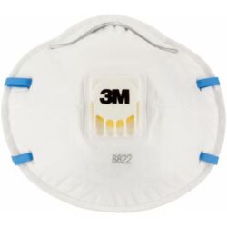 Masque antiparticules FFP2 avec valve 8822, configuration visible