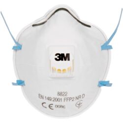 Masque antipoussière FFP2 avec valve 8822, configuration visible
