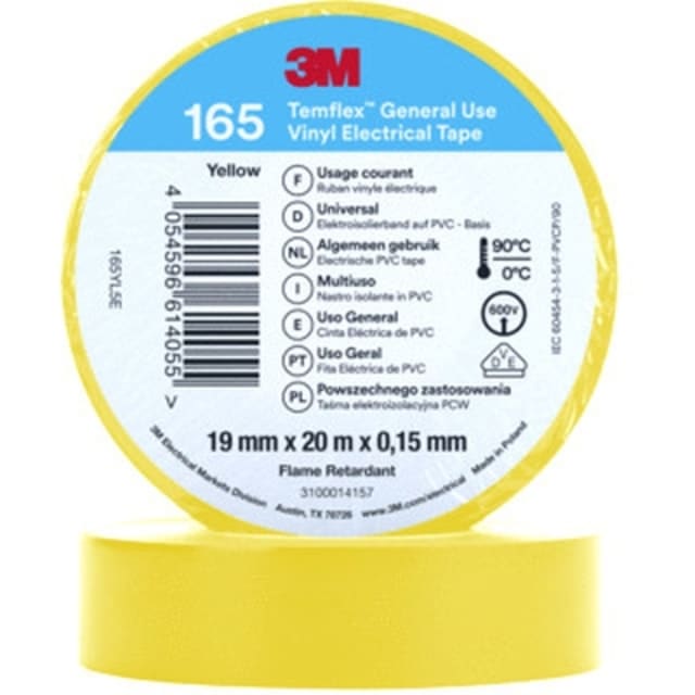 3M - Ruban électrique vinyle Temflex 165 3M - Ruban électrique vinyle Temflex 165