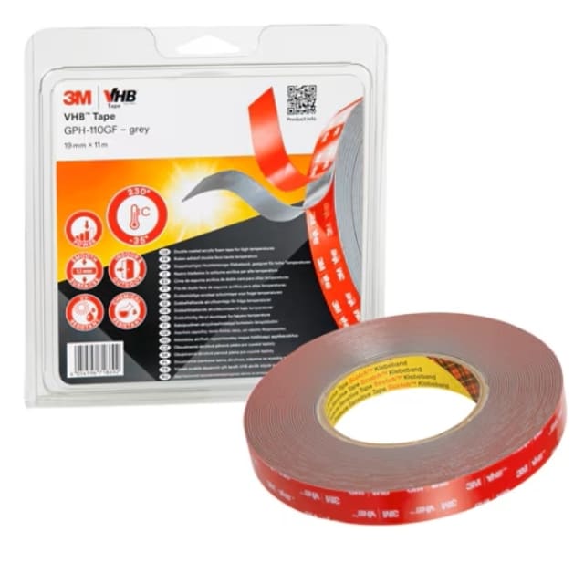 3M - Ruban mousse adhésif double face acrylique GPH-110GF VHB 3M - Ruban mousse adhésif double face acrylique GPH-110GF VHB