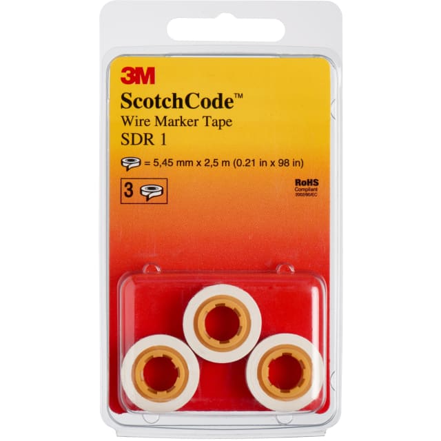 3M - ScotchCode SDR-1 Rouleaux de Recharge pour Marqueurs de Câble