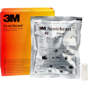 Kit de résine polyuréthane 40-C pour jonction de câble avec sachet 370 ml et boîte orange