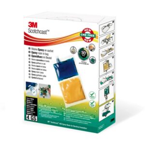 Kit de résine époxy pour jonction câble en boîte 4GS avec sachets bi-composants