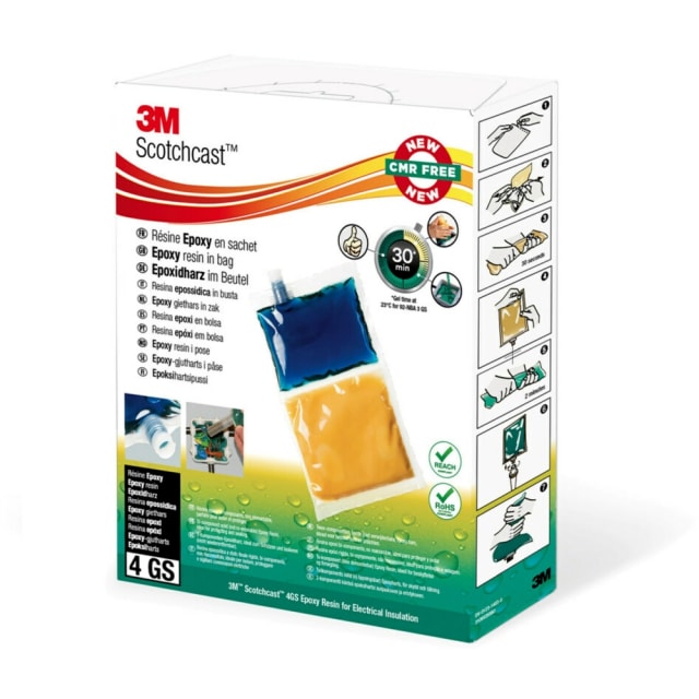 Résine époxy 3M Scotchcast 4GS Kit de résine époxy pour jonction câble en boîte 4GS avec sachets bi-composants