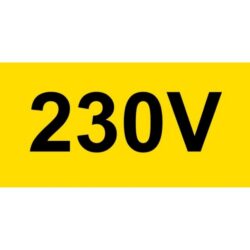 4K (W.M.H.) - Autocollant 230 Volt 37x74mm - 230V