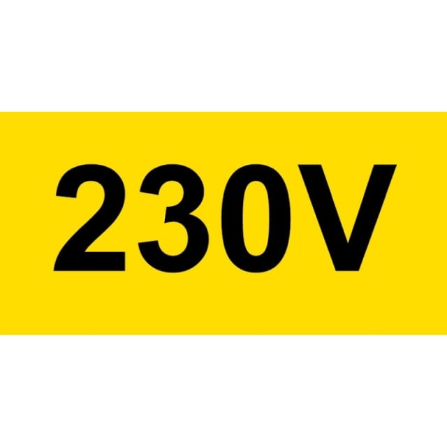 4K (W.M.H.) - Autocollant 230 Volt 37x74mm - 230V 4K (W.M.H.) - Autocollant 230 Volt 37x74mm - 230V