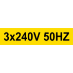 4K (W.M.H.) - Autocollant 3x240V 50Hz 130x30mm - 3X240V50