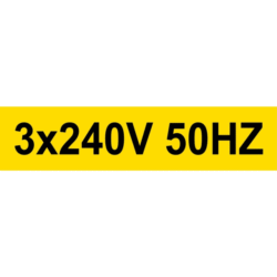 4K (W.M.H.) - Autocollant 3x240V 50Hz 130x30mm - 3X240V50