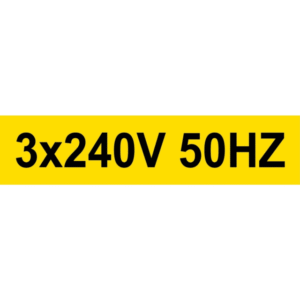 4K (W.M.H.) - Autocollant 3x240V 50Hz 130x30mm - 3X240V50