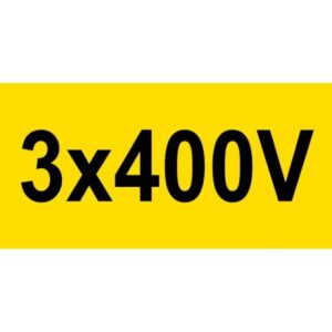 4K (W.M.H.) - Autocollant 3x400V 70x35mm - 3X400V
