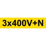 4K (W.M.H.) - Autocollant 3x400V+N 130x30mm - 3X400VNG