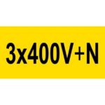 4K (W.M.H.) - Autocollant 3x400V+N 70x35mm - 3X400VN