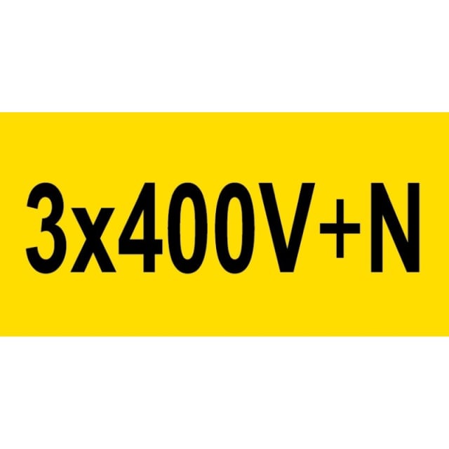 4K (W.M.H.) - Autocollant 3x400V+N 70x35mm - 3X400VN 4K (W.M.H.) - Autocollant 3x400V+N 70x35mm - 3X400VN
