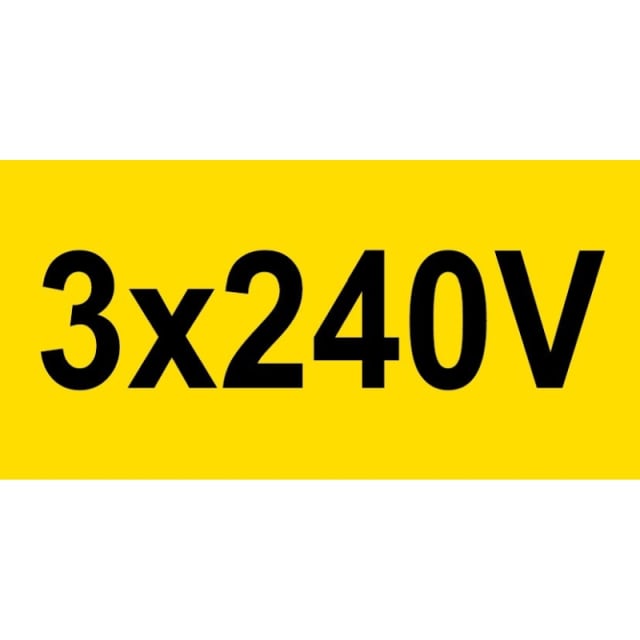 4K (W.M.H.) - Autocollant PVC 3x240V 70x35mm - 3X240V 4K (W.M.H.) - Autocollant PVC 3x240V 70x35mm - 3X240V