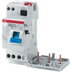 Bloc différentiel tripolaire 63A 300mA, configuration visible