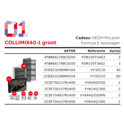 ABB - COLLIMIX 40-1 LARGE 4TBR999516G2301 NEOM McLaren Formula E - 4TBR999516G2301