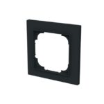 Cadre de finition simple noir mat pour appareillage mural