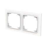 ABB - Cadre de finition 2 gang blanc de studio - Busch-art linear - 2CKA001754A4849 – Image 3