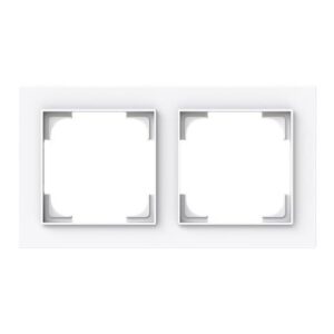 ABB - Cadre de finition 2 gang blanc de studio - Busch-art linear - 2CKA001754A4849