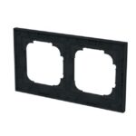 ABB - Cadre de finition 2 gang noir mat - Busch-art linear - 2CKA001754A4852 – Image 4