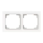 ABB - Cadre de finition 2 gang studio blanc mat - Busch-art linear - 2CKA001754A4850 – Image 2