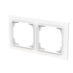 ABB - Cadre de finition 2 gang studio blanc mat - Busch-art linear - 2CKA001754A4850 – Image 6