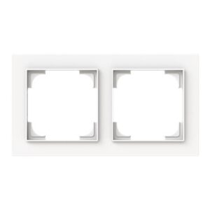 ABB - Cadre de finition 2 gang studio blanc mat - Busch-art linear - 2CKA001754A4850