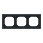 ABB - Cadre de finition 3 gang noir mat - Busch-art linear - 2CKA001754A4860 – Image 2
