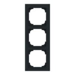 ABB - Cadre de finition 3 gang noir mat - Busch-art linear - 2CKA001754A4860