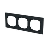 ABB - Cadre de finition 3 gang noir mat - Busch-art linear - 2CKA001754A4860 – Image 3
