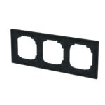ABB - Cadre de finition 3 gang noir mat - Busch-art linear - 2CKA001754A4860 – Image 4