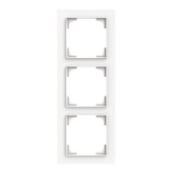Cadre de finition triple blanc mat pour trois modules