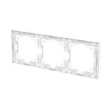 ABB - Cadre de finition 3 gang studio blanc mat - Busch-art linear - 2CKA001754A4858 – Image 4