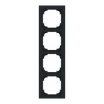 ABB - Cadre de finition 4 gang noir mat - Busch-art linear - 2CKA001754A4868