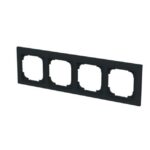 ABB - Cadre de finition 4 gang noir mat - Busch-art linear - 2CKA001754A4868 – Image 3