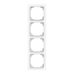 ABB - Cadre de finition 4 gang studio blanc - Busch-art linear - 2CKA001754A4865