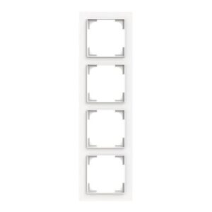 ABB - Cadre de finition 4 gang studio blanc mat - Busch-art linear - 2CKA001754A4866