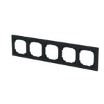 ABB - Cadre de finition 5 gang noir mat - Busch-art linear - 2CKA001754A4876 – Image 2