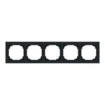 ABB - Cadre de finition 5 gang noir mat - Busch-art linear - 2CKA001754A4876