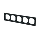 ABB - Cadre de finition 5 gang noir mat - Busch-art linear - 2CKA001754A4876 – Image 3