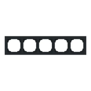 ABB - Cadre de finition 5 gang noir mat - Busch-art linear - 2CKA001754A4876