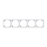 ABB - Cadre de finition 5 gang studio blanc - Busch-art linear - 2CKA001754A4873