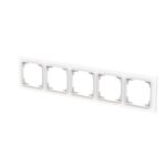 ABB - Cadre de finition 5 gang studio blanc - Busch-art linear - 2CKA001754A4873 – Image 3