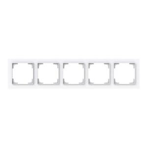 ABB - Cadre de finition 5 gang studio blanc - Busch-art linear - 2CKA001754A4873