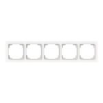 ABB - Cadre de finition 5 gang studio blanc mat - Busch-art linear - 2CKA001754A4874 – Image 2