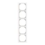 ABB - Cadre de finition 5 gang studio blanc mat - Busch-art linear - 2CKA001754A4874